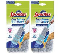 Spontex Easy Max+ Microfibre Flat Mop Refills, pack of 2