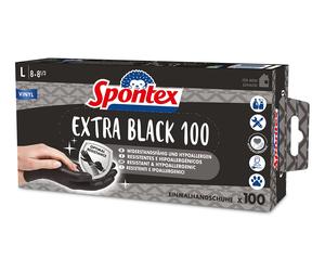 Spontex Einmalhandschuhe Extra Black 100 aus Vinyl NEW