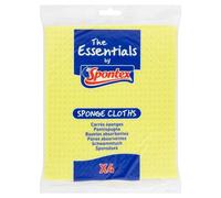 Spontex Essentials Sponge Cleaning Cloths (Pack of 4) in Yellow Spontex Yellow