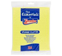 Spontex Essentials Sponge Cleaning Cloths (Pack of 4) in Yellow Spontex Yellow