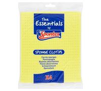 Spontex Essentials Sponge Cleaning Cloths (Pack of 4) - Yellow - One Size - Yellow