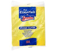Spontex Sponge Cloths 4pk (Pack of 1), Yellow, One Size