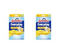 Spontex Everyday Rubber Gloves, size Large, One Pair of Gloves (Pack of 2)