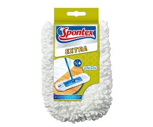 Spontex Extra Flat Mop Refill | Ultra Large & Soft Microfibre Mop Head for Wet & Dry | Cleans Laminate, Wood & Tile Flooring