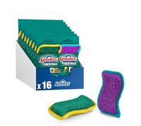 Spontex Flex & Wash Reusable Sponges | Double Sided Microfiber Sponge for Wiping and Scrubbing | Cleaning Products for Kitchen, Bathroom & Home | 8 Packs of 2 (16 Total)