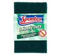 Spontex Heavy Duty Scourer Pads (Pack Of 3) - Green - One Size - Green
