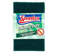 Spontex Heavy Duty Scourer Pads (Pack Of 3) Green (One Size)