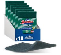 Spontex Heavy Duty Scourer Pads 3 Pack (Pack of 6, Total 18 Scourer Pads), Green