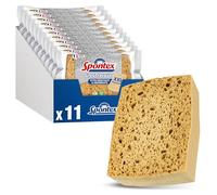 Spontex - Heavy Duty Sponge - 11 x Blonde Vegetable Sponges Size XXL - with Reinforcement Fibres - Ideal for Large Cleaning