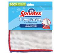Spontex Long Lasting Kitchen Cloth 2 Pack - Multi - Wilko