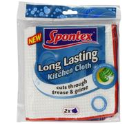 Spontex Long Lasting Kitchen Cloths 2pk (3 packs, total 6 cloths)