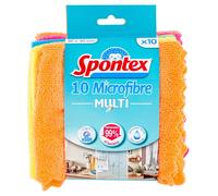 Spontex Microfiber Cloths 10 Pieces Multi-Use Made In Italy