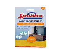 Spontex Microfibre Chamois - 2 microfibres that dust twice as much - soft to the touch