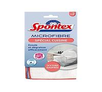 SPONTEX - Microfibre kitchen - 2 microfibre with embossed texture - effectively wipes and degreases - Removes 99% of bacteria