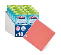 Spontex Microfibre Window Cleaning Cloths | Reusable Cloths for Cleaning & Polishing | Machine Washable | 10 Pack
