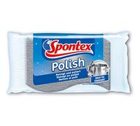 Spontex Polish Stainless Steel Plaster - Scrubbing Sponge Ideal for Stainless Steel Pots, Pack of 1