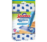 Spontex Quick Spray Duo Flat Spray Mop Head Refill | Microfibre Mop Head Pad | Cleans Laminate, Wood & Tile Flooring | No-Touch Reversible Head
