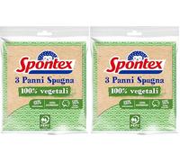 Spontex Samba x2 Cellulose Sponge, Practical and Handy, 100% Biodegradable Originally (Pack of 2)