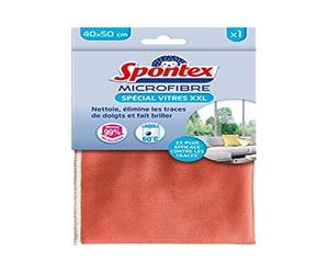 Spontex Special XXL microfibre glass - Cleans and removes fingerprints - Gives shine - 2x more effective against fingerprints