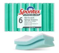 Spontex Specialist Non Scratch Washing Up Sponge Scourers | XL | Reusable & Versatile for Professional Cleaning | 6 Pack