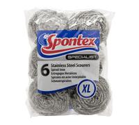 Spontex Specialist Stainless Steel Scourers (Pack of 6)