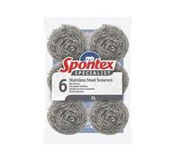 Spontex Specialist Stainless Steel Scourers XL Silver (Pack of 6)