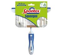 Spontex Squeegee | Multi-Purpose Shower & Window Squeegee for Glass, Tiles & More | Resistant 21.5cm Rubber Blade | Lightweight Small Squeegee | Hook Hole for Hanging