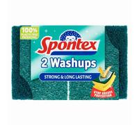 Spontex Strong & Long Lasting Washups 2 Pack X 1