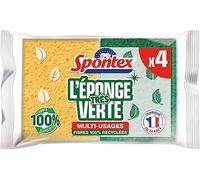 SPONTEX - The Green Sponge - 4 Scouring Pads Green - Economical