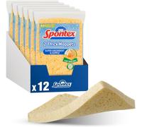 Spontex Thick Moppets, 6 Packs of 2 (Total 12 Sponges), Pack 12