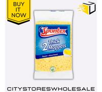 Spontex Thick Moppets Super Absorbent Mop Cloths Ideal For Cleaning Dust 2 Pack