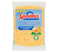 Spontex Thick Sponge Moppets, 16 x 12cm, Pack of 2