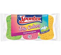 Spontex Trio Colours - Cleaning Sponges - 3 Packs of 3 Each