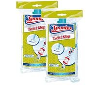 Spontex Twist Mop Microfibre Refills, Pack of 2