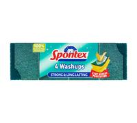 Spontex Washups General Purpose Sponge Scourers | 6.8 x 4 x 8.6cm | Pack of 4