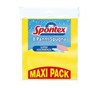 Spontex X8 Sponge Cloths Set, Internal Plastic Weave/Cellulose, Yellow/Green/Blue/Orange (Pack of 8)