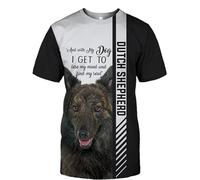 SPONYBORTY Hoodies Jackets T-Shirt Cardigan Thin 3D Dutch Shepherd Dog Printing Pullover Men & Women Casual Polyester Sweatshirt Fashion/a4/5XL