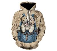 SPONYBORTY Hoodies Thin 3D Little Dog Printing Pullover Men&Women Casual Polyester Sweatshirt Unique Printing/A1/5XL