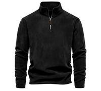SPONYBORTY Men's Standing c ollar Half Zipper Long Sleeved Sweatshirt Standing Collar Cross-Border Trend Versatile Men's Fleece top Women/A/M