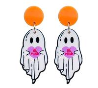 Spook Earrings Cute Acrylic Halloween Flowers Drop Cute Spiders Earring Jewelry Gift Holiday Party Acylicy Dangle