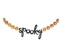 Spook-tacular Black & Orange Air-Filled Balloon Banner (1 Pc.) - Eye-Catching & Unique Design, High-Quality Decor - Perfect for Halloween Party