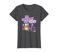 Spookley The Square Pumpkin Did Somebody Say Candy T-Shirt, Women, Dark Heather Grey, Small
