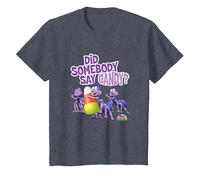 Spookley The Square Pumpkin Did Somebody Say Candy T-Shirt, Youth, Heather Blue, Medium