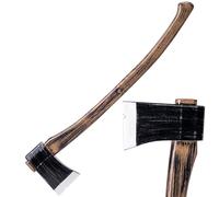 Spooktacular Creations 27" Halloween Realistic Foam Felling Axe, Scary Toy Weapons, Fake Plastic Toy Axes for Women Men Halloween Costume Cosplay Party Props Accessories Brown, Brown, Default