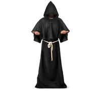 Spooktacular Creations Adult Medieval Hooded Monk Cloak Renaissance Priest Robe Halloween Costume (Small)