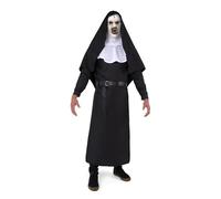 Spooktacular Creations Adult Men Black Scary Nun Costume Outfit for Halloween Costume, Role Play Cosplay Party-L