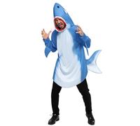 Spooktacular Creations Adult Men Blue Shark Costume for Halloween, Costume Party, Trick or Treating, Cosplay Party
