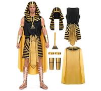 Spooktacular Creations Adult Men King Pharaoh Costume Egyptian King Costume Set for Halloween Costume,Cosplay and Role Play Party-XL