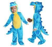 Spooktacular Creations Blue T-Rex Costume, Dinosaur jumpsuit Jumpsuit for Toddler and Child Halloween Dress Up Party
