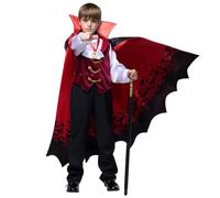 Spooktacular Creations Boys Royal Halloween Vampire Costume, Kids Dracula Costume for Halloween Dress Up Party, Role Playing-M(8-10yr)
